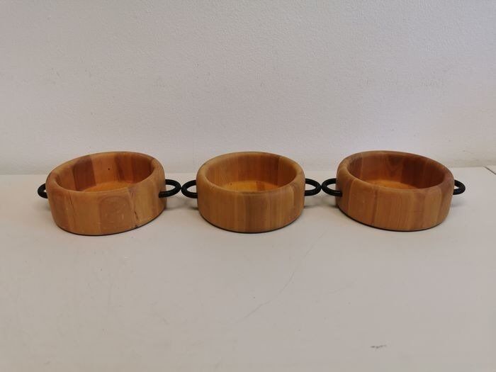Danish  wooden bowls, from the 80s-90s, retro, vintage