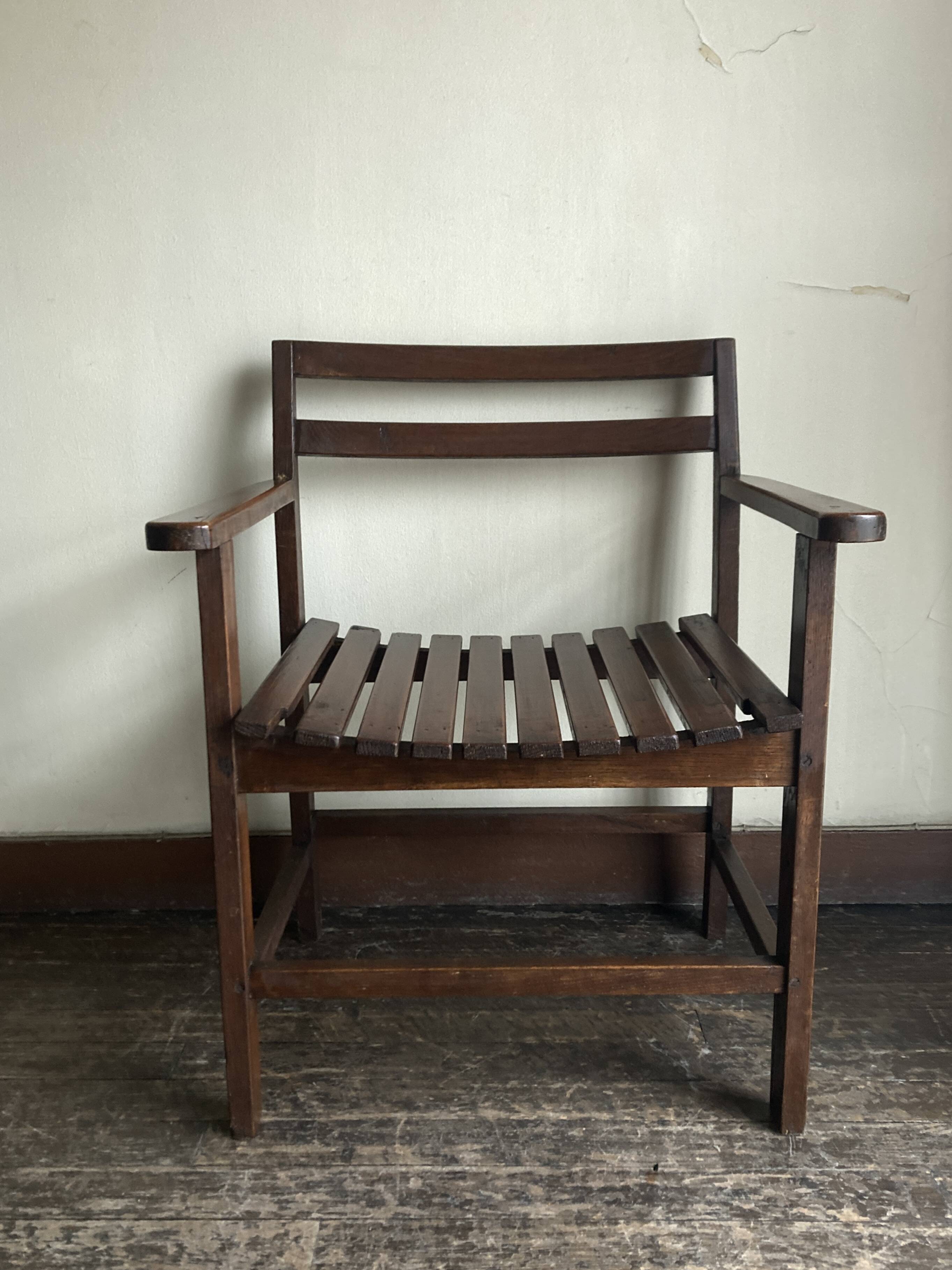 Modernist oak armchair, 1950