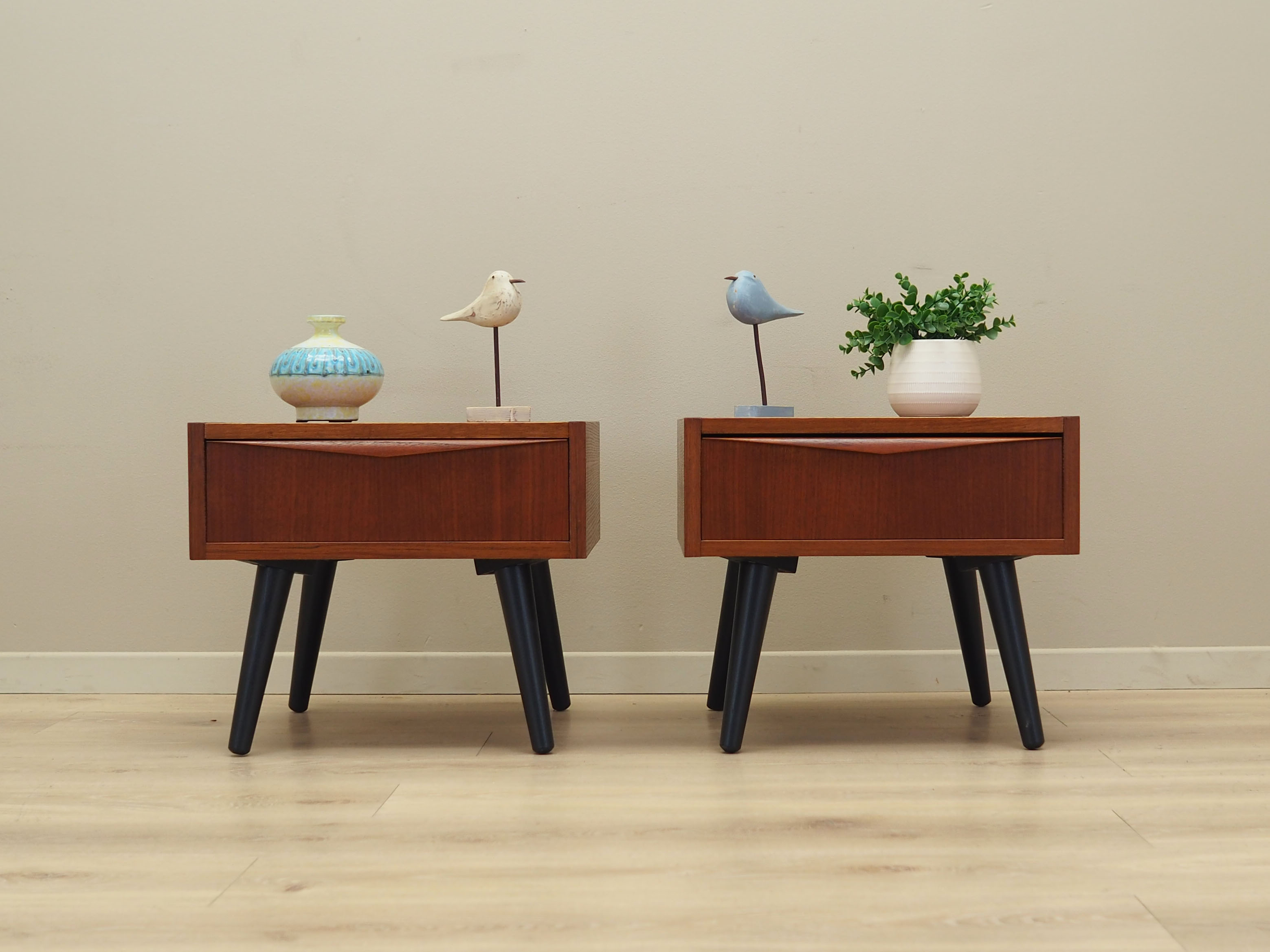 Set of two teak bedside tables, Danish design, 1970, Denmark