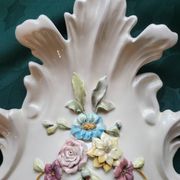 Farnesiana Mirror by Carlo Corvi in ceramic Italy 1950