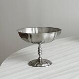 8 very large stainless steel footed bowls