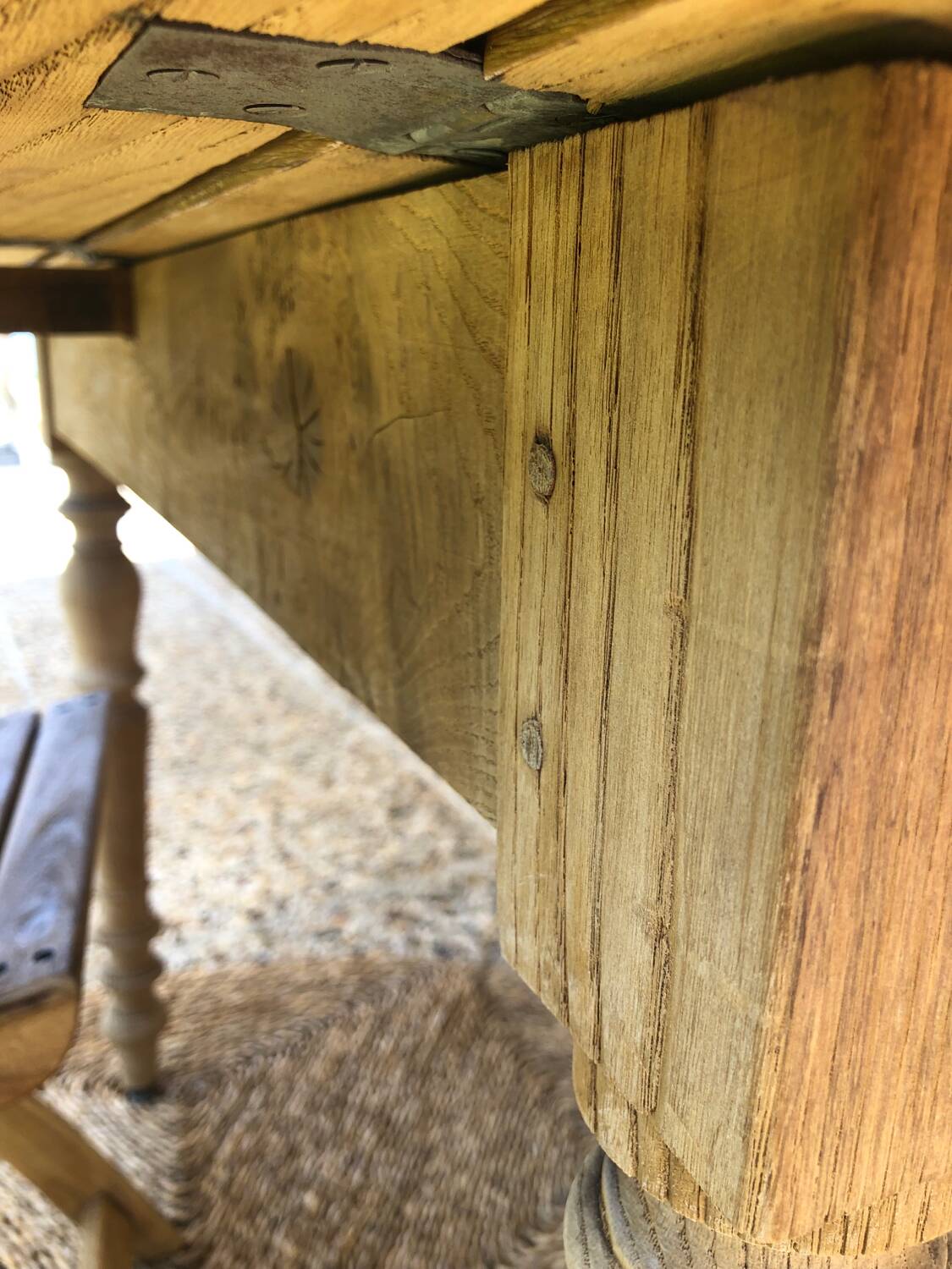 Farmhouse table with shutters