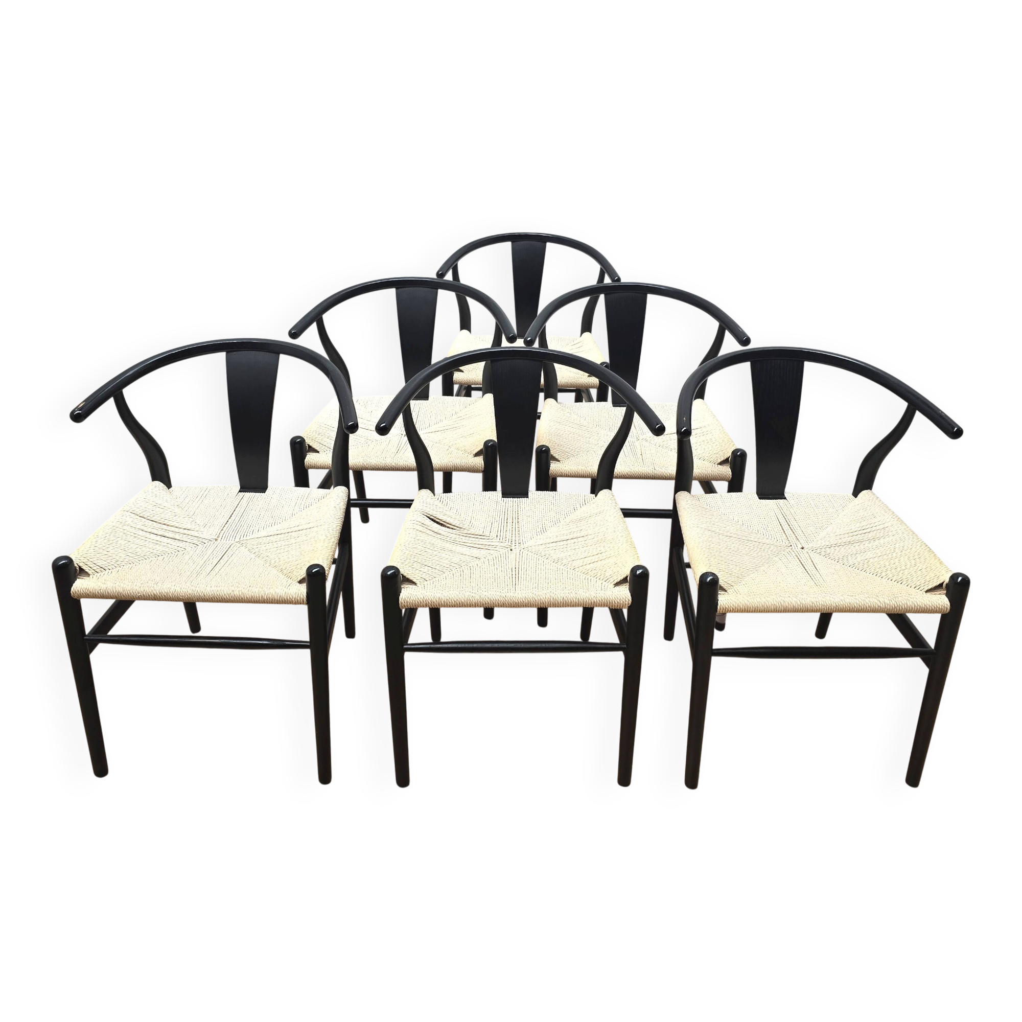 Set of 6 designer dining room chairs