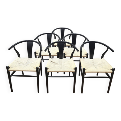 Suite de 6 chaises de salle à manger design