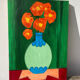 Bouquet de fleurs huile sur toile signée