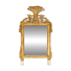 Small French Louis XVI marriage mirror with basket and tassels