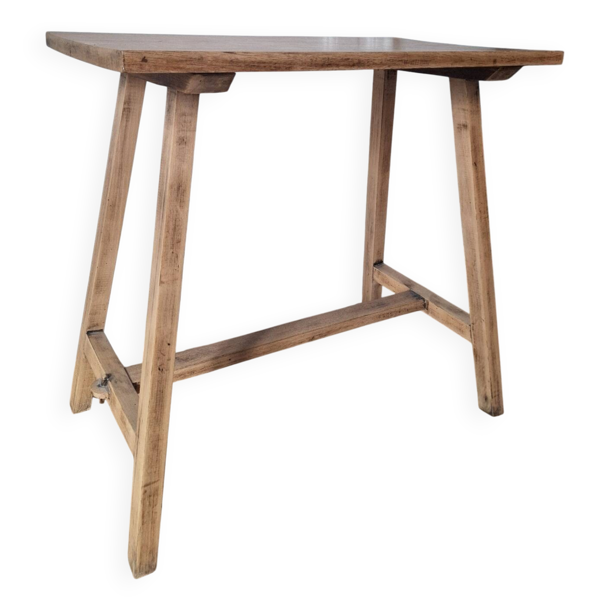 Old console in natural wood
