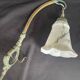 Art Deco wall light, opaline, white, marbled