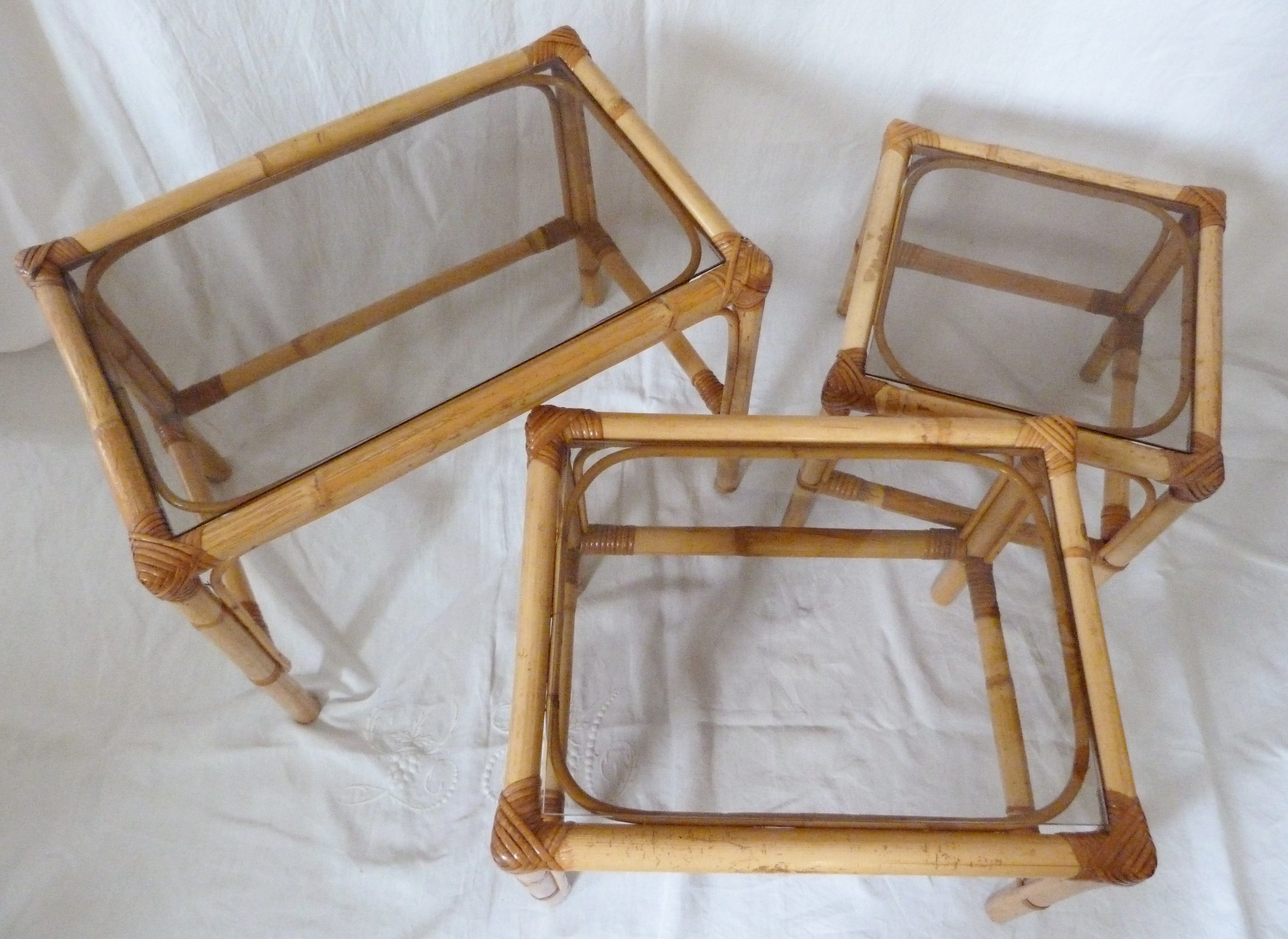 Bamboo nesting tables