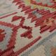 Tapis Kilim rouge afghan, petit tapis en laine tissée à plat, motif géométrique tribal