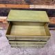 Small green caned chest of drawers - 1980s