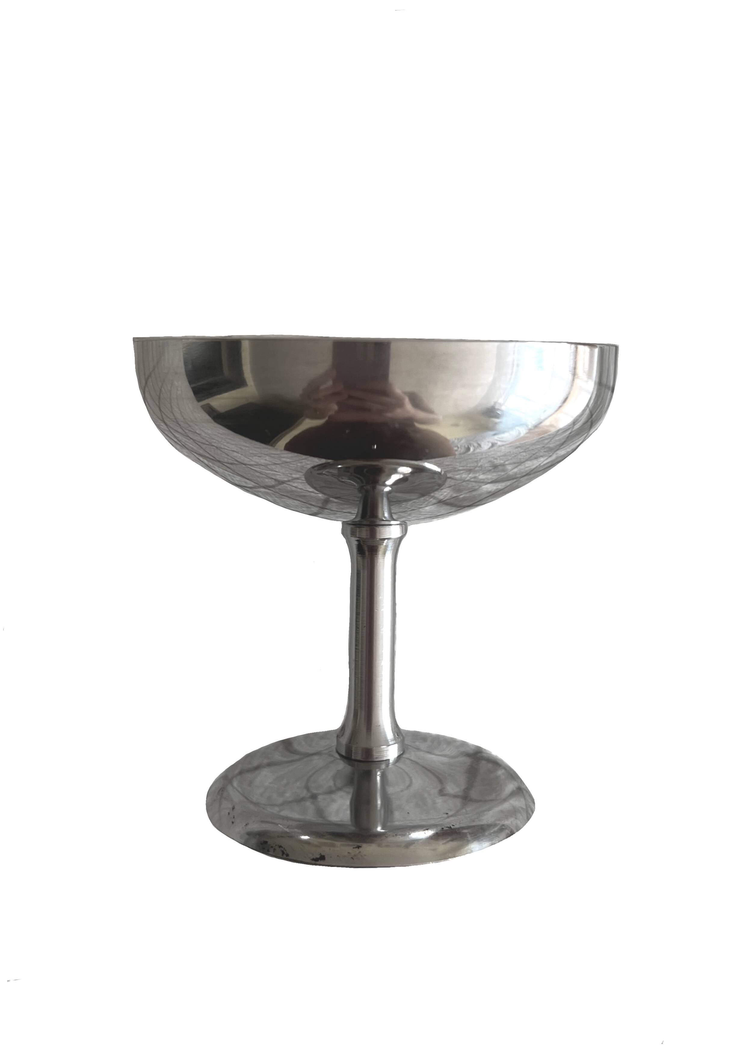 Set of 6 Vintage Stainless Steel Ice Cream Bowls