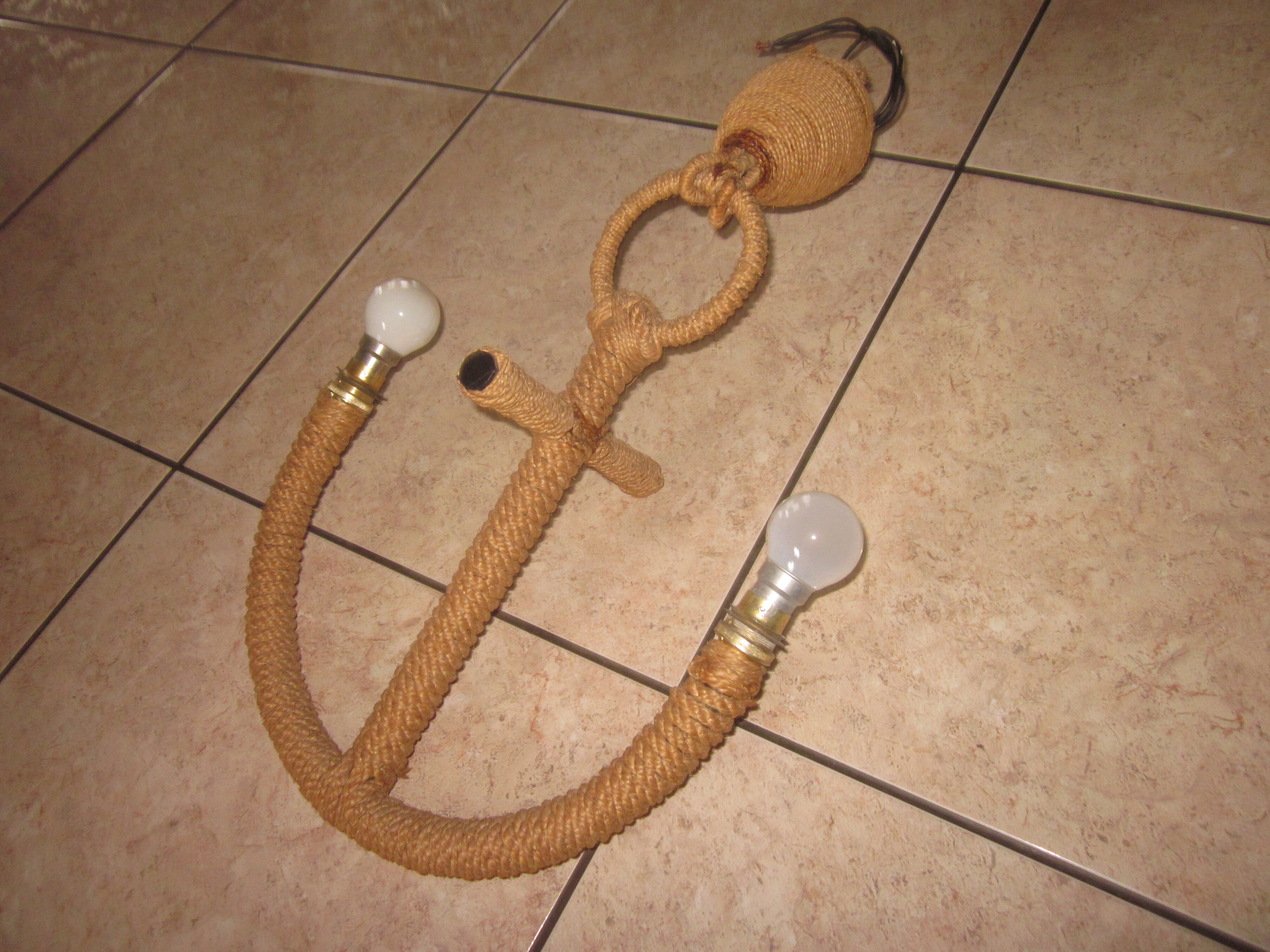 Rope chandelier of the 1950s