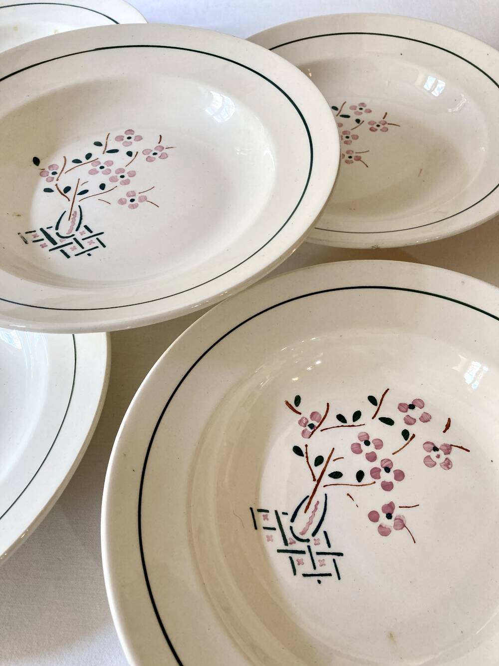 5 deep plates, KG Lunéville, Lorraine model, 1910s