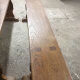 2 solid oak farm benches