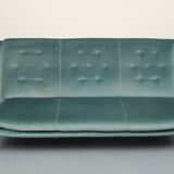 Canapé des années 1950 en velours bleu