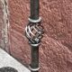 Candle holder or wrought iron candlestick (height 72 cm)