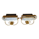 Pair of wall sconces in gilded brass 1970