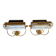 Pair of wall sconces in gilded brass 1970
