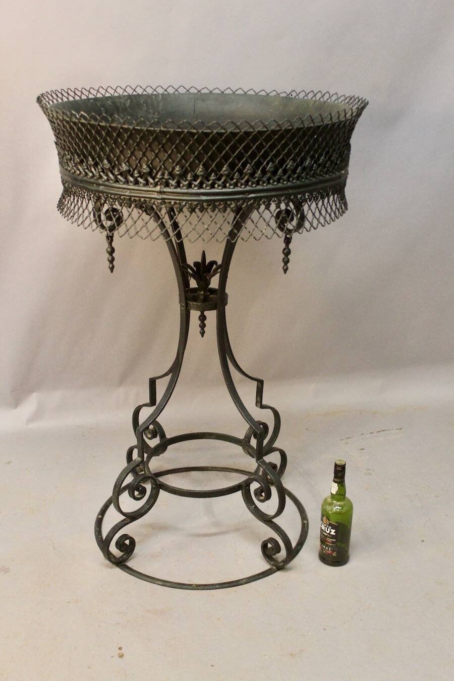 Large wrought iron planter
