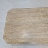 Italian Coffee Table in Travertine, 1980s