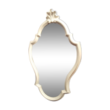 Miroir style Louis XV patine gris clair 43x69cm
