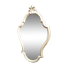 Miroir style Louis XV patine gris clair 43x69cm