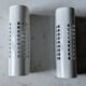 Pair of vintage wall sconces in sheet metal/Perriand/Mategot style.