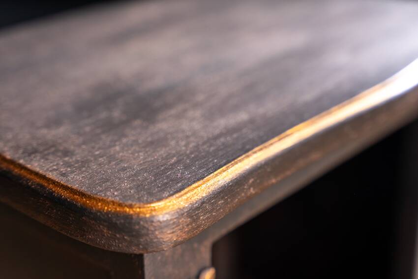 Golden bedside table