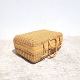 Braided rattan briefcase suitcase