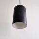 Set of 3 black cylinder pendant lamps, by Eila & John Meiling for Louis Poulsen, Denmark 1967