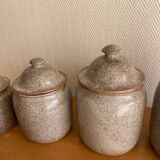 Stoneware kitchen pot signed CR