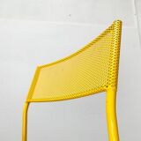 Italian perforated metal chair from the mid-century space age, 1960s.