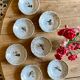 Set of 7 vintage ramekins porcelain bird decorations