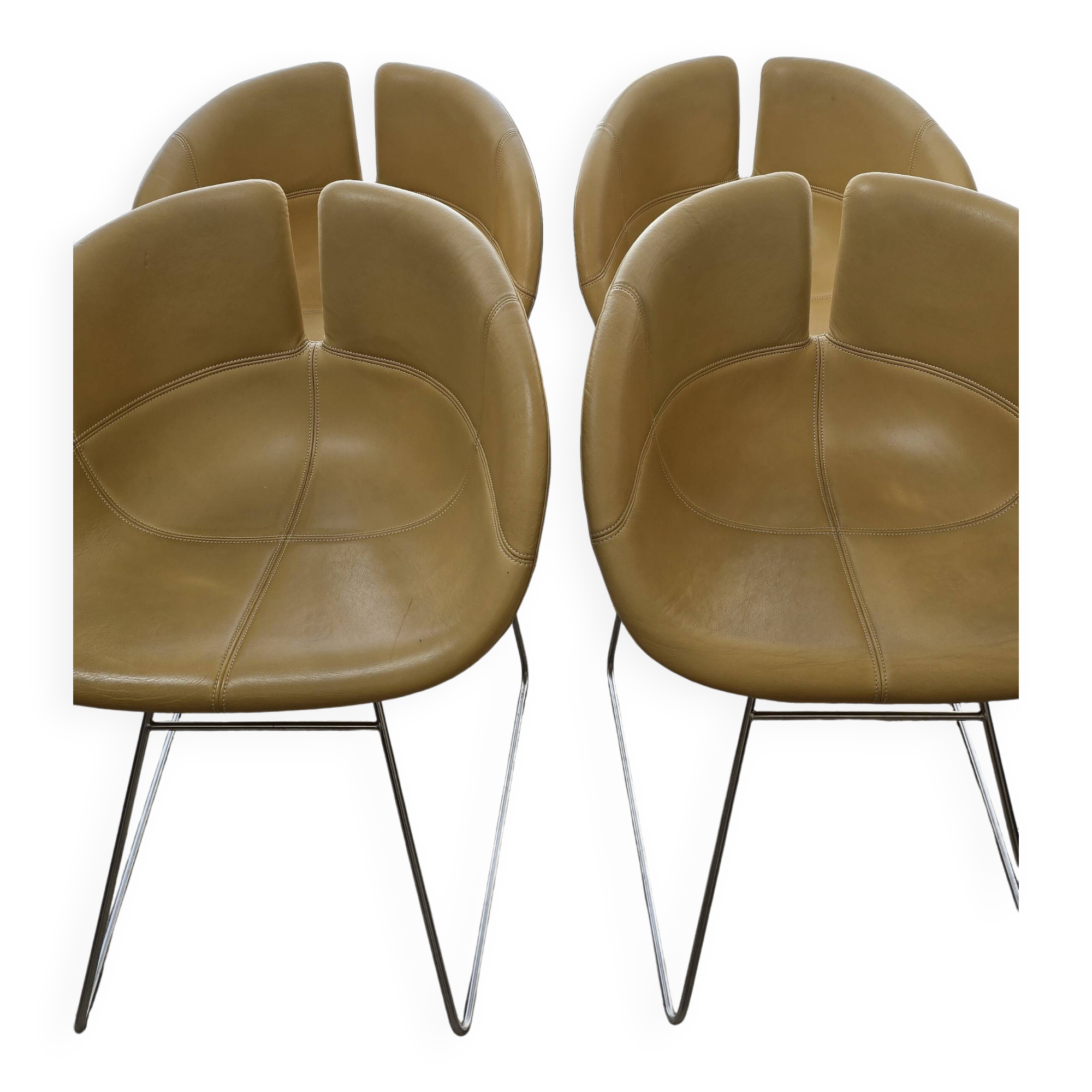 fjord dining chairs set of 4 by moroso