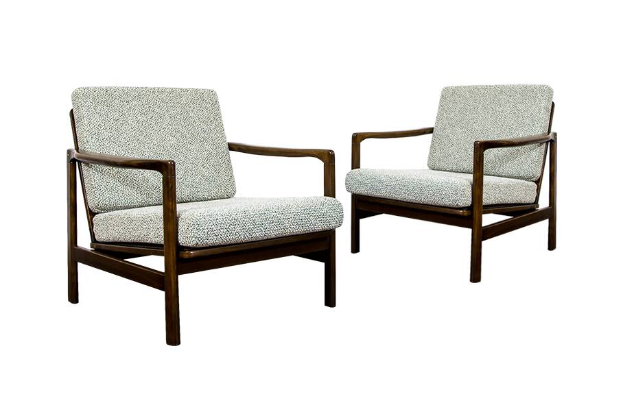 Fauteuils des années 60 par Zenon Bączyk, ensemble de 2