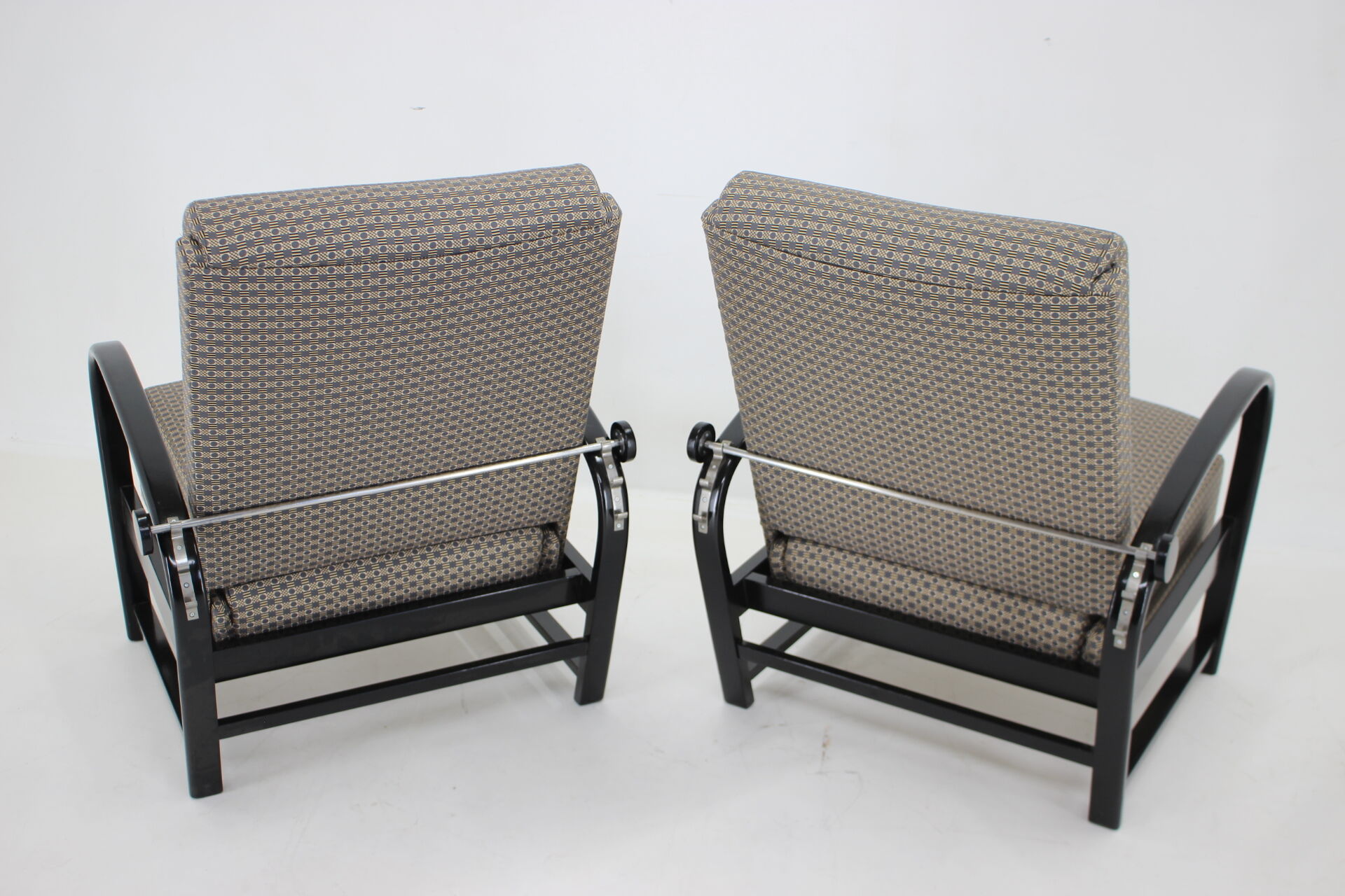 1940s Pair of Kropacek Kozelka Adjustable Armchairs,Czechoslovakia