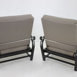 1940s Pair of Kropacek Kozelka Adjustable Armchairs,Czechoslovakia
