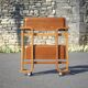 Vintage serving trolley, folding trolley, thermoformed wooden serving trolley