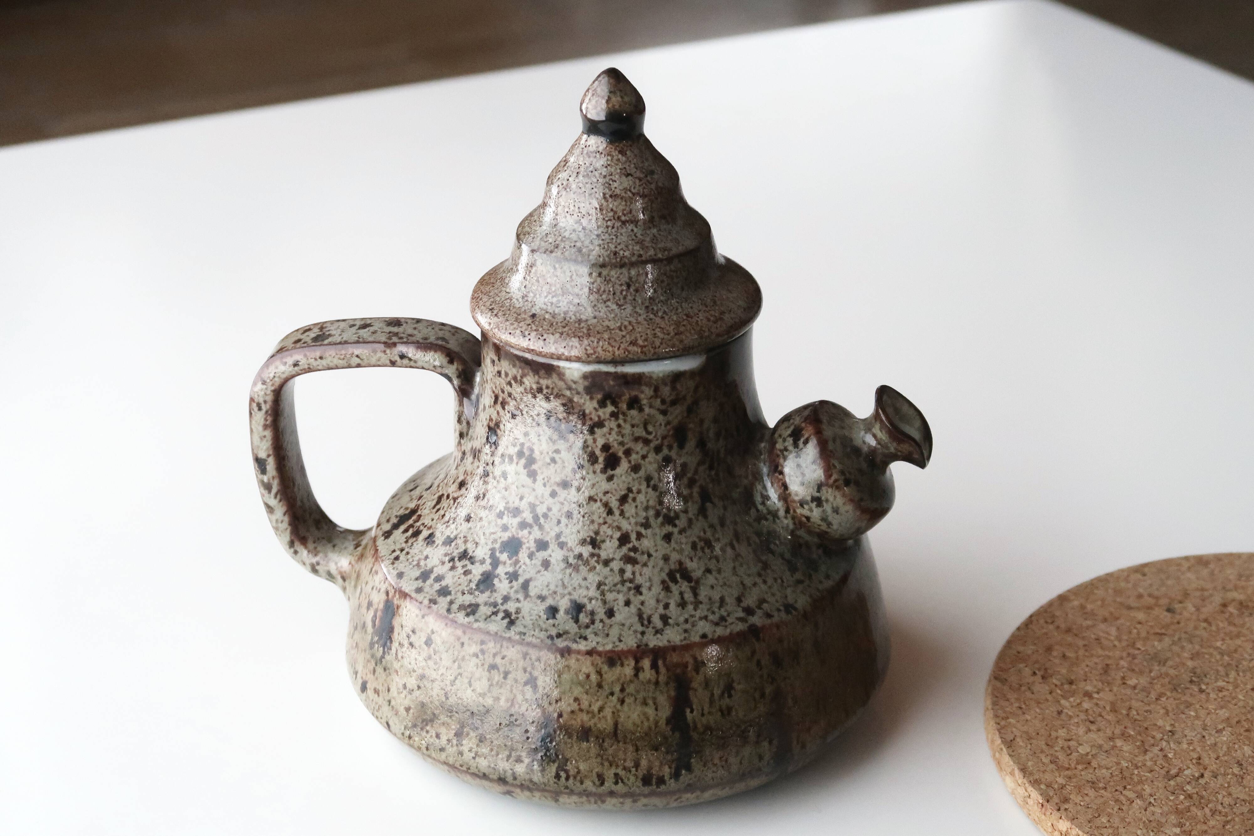 Ceramic teapot by Alain Bresson, 60s