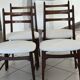 Suite 4 chaises Teck par Wilkhan pour Georg Leowald  Allemagne 1960