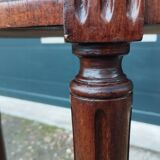 Table bouillotte ancienne avec plateau marbre style louis xvi