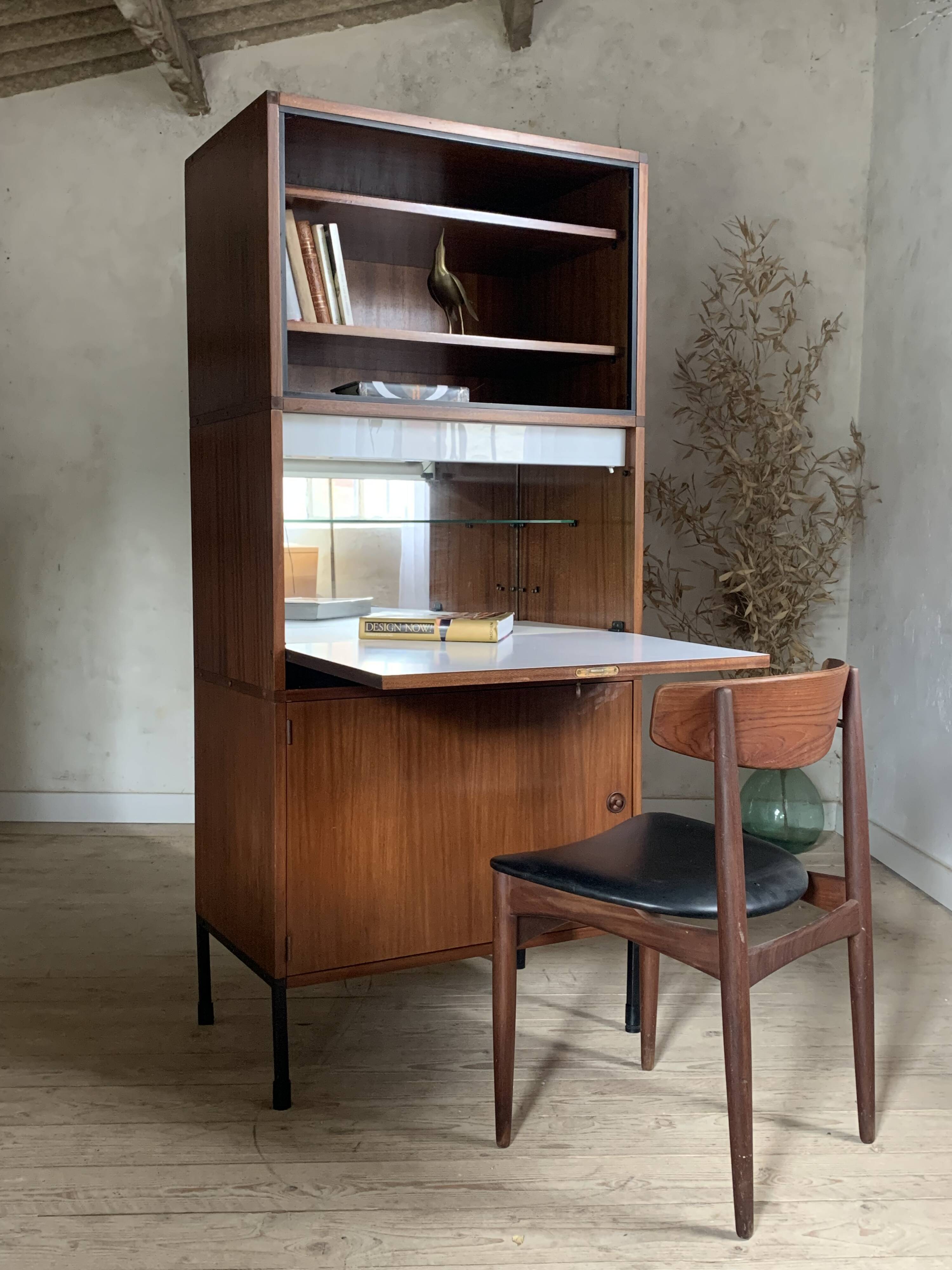 Vintage ARP Minvielle bar and secretary bookcase