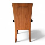 Paramount chair by Philippe Starck / black leather for Driade / 1989