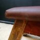 banc vintage en cuir, Tchécoslovaquie années 60, banc de gym, cheval d'arçon