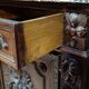 Buffet library two-body antique carved wooden.