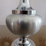Brushed aluminum lamp and chrome aluminum typical 70s