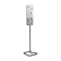 Floor Lamp with Sven Markelius “Pythagoras” Fabric Shade — Nordiska Kompaniet (attr.), Sweden, circa 1955–1960