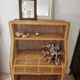 Secretary desk in vintage buri rattan