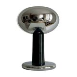 Vintage table lamp, chrome and black lacquered metal, Italy 1960